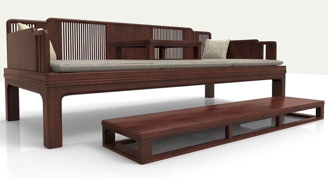 新中式家具源系列 罗汉床与边柜的原创设计之美